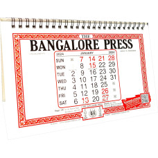 2024 Bangalore Press Table Top English Calendar