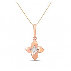 तनिष्क् सुवर्ण आभरणम्  [Tanishq 18KT Rose Gold Diamond Floral Pendant]