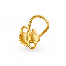 तनिष्क् सुवर्ण आभरणम्  [Tanishq Shagun 22KT Yellow Gold Nose Ring with Heart Design]