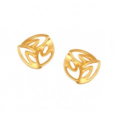 तनिष्क् सुवर्ण आभरणम्  [Tanishq Mia 14KT Yellow Gold Stud Earrings with Floral Design]