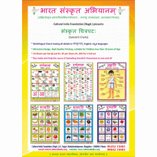 संस्कृतचित्रपटाः (१४ चित्रपटाः) [Samskrit Charts (Set of 14 Charts with names in kannada, english)]
